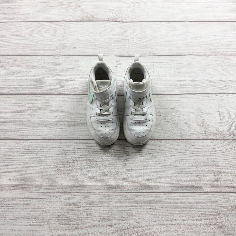 Nike Court Borough Low Recraft Toddler Sneakers White Jade Ice Velcro Shoes 10 C - Picture 2 of 9